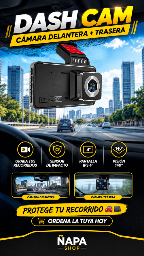 CAMARA DELANTERA Y TRASERA PARA VEHICULO V2-Q1080P